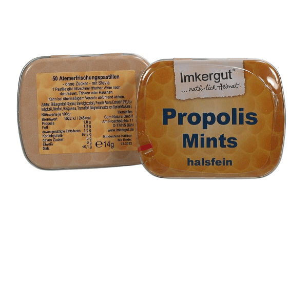 Propolis Mints mit Inhalt